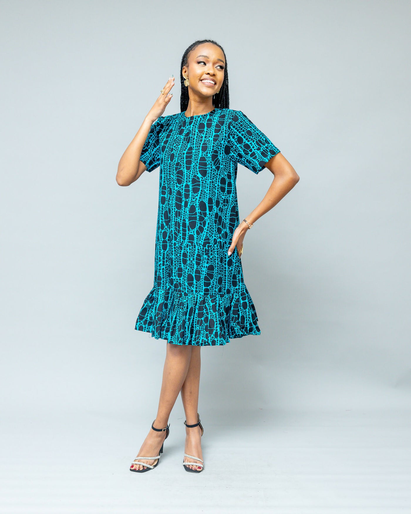 Afriwia Malkia Shift Dress - Green