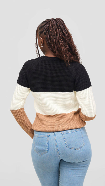 Stylish Sisters Fancy Sweater Top - Multicolored