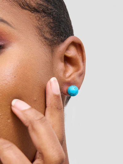 Exotic Gemstones Jewellers Crystal Earring - Turquoise - Shopzetu
