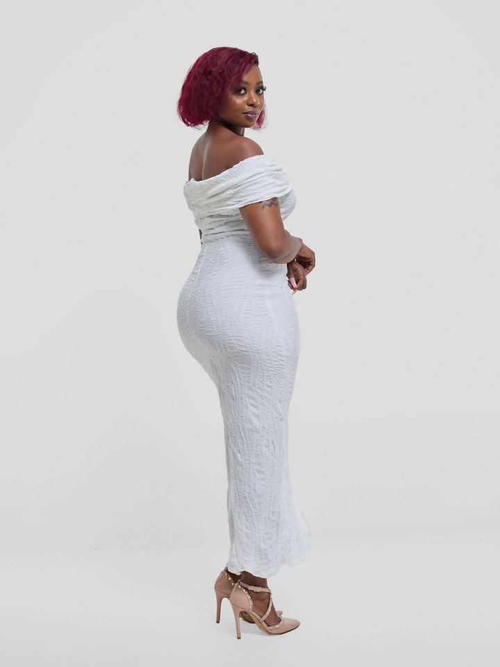 Silk House Collection Elora Dress - White - Shopzetu