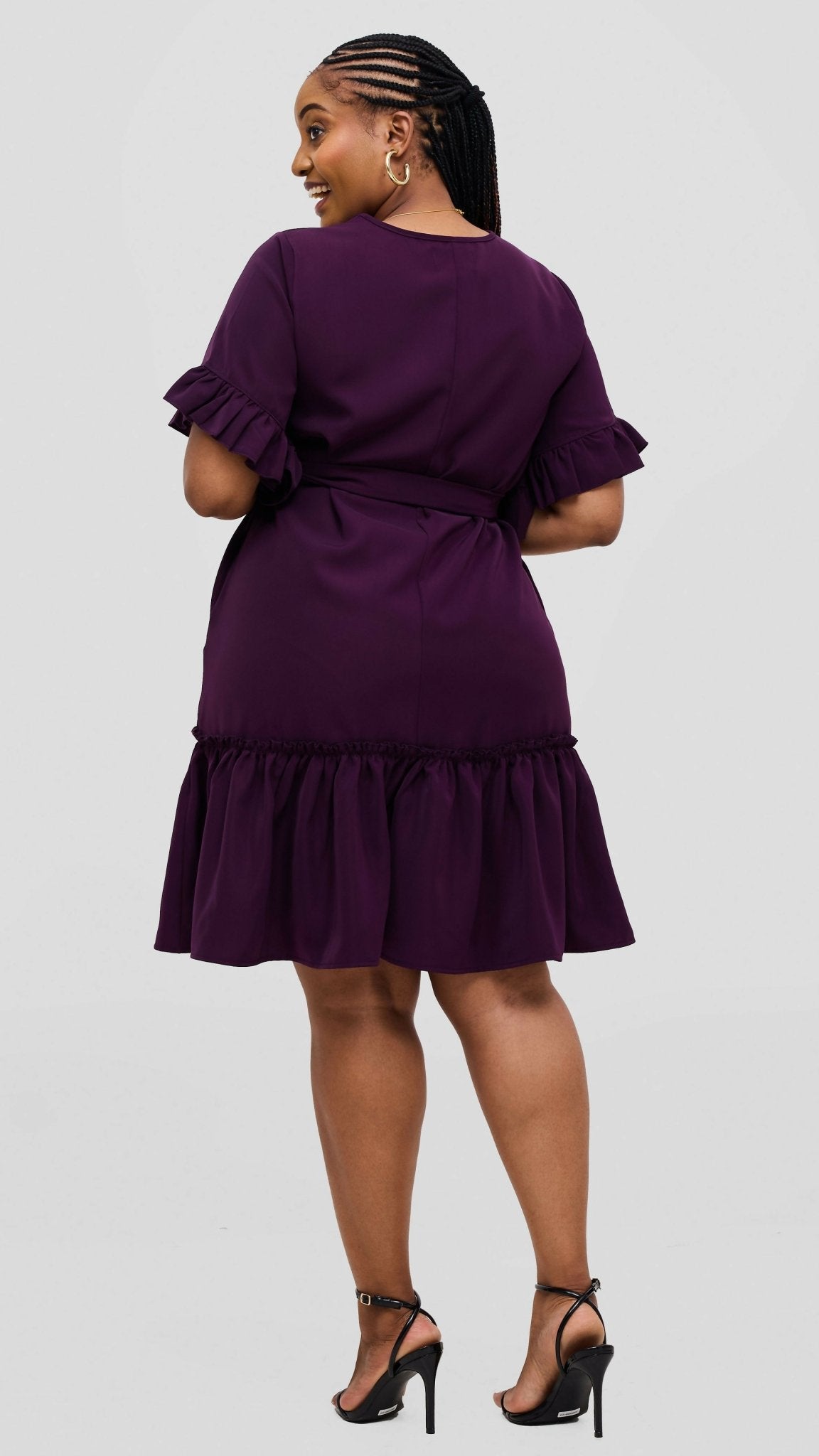 Lizola Laurel Shift Dress - Dark Purple - Shopzetu