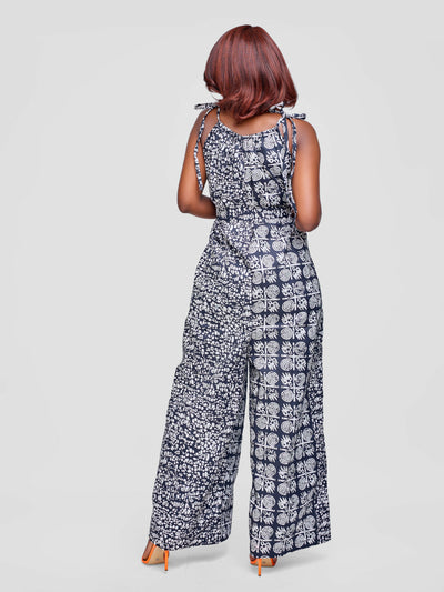 Tuli Zenani Ankara Jumpsuit - Black / White