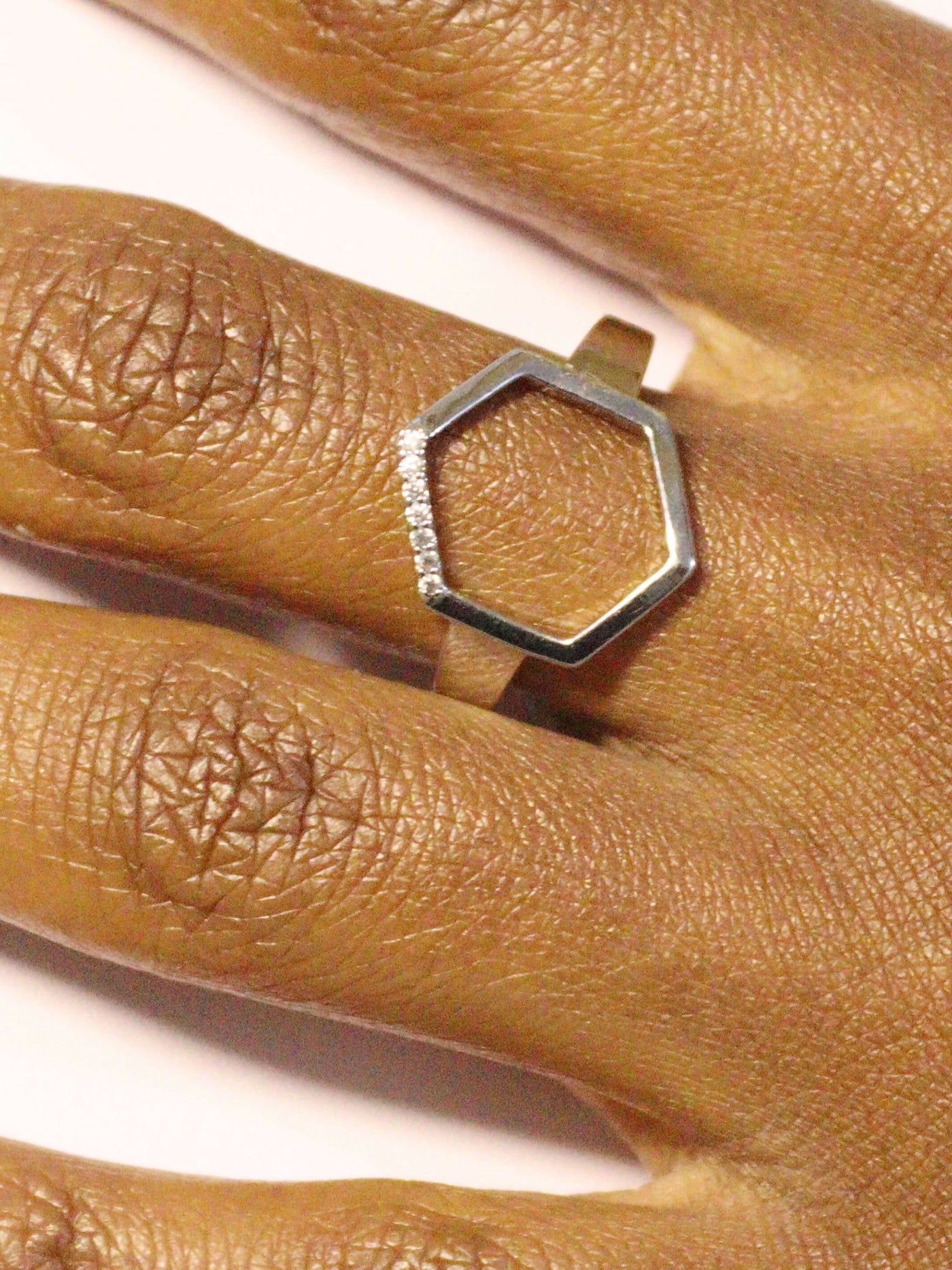 new in 18k gold plated hexa ring for work, events, wedding or gifts