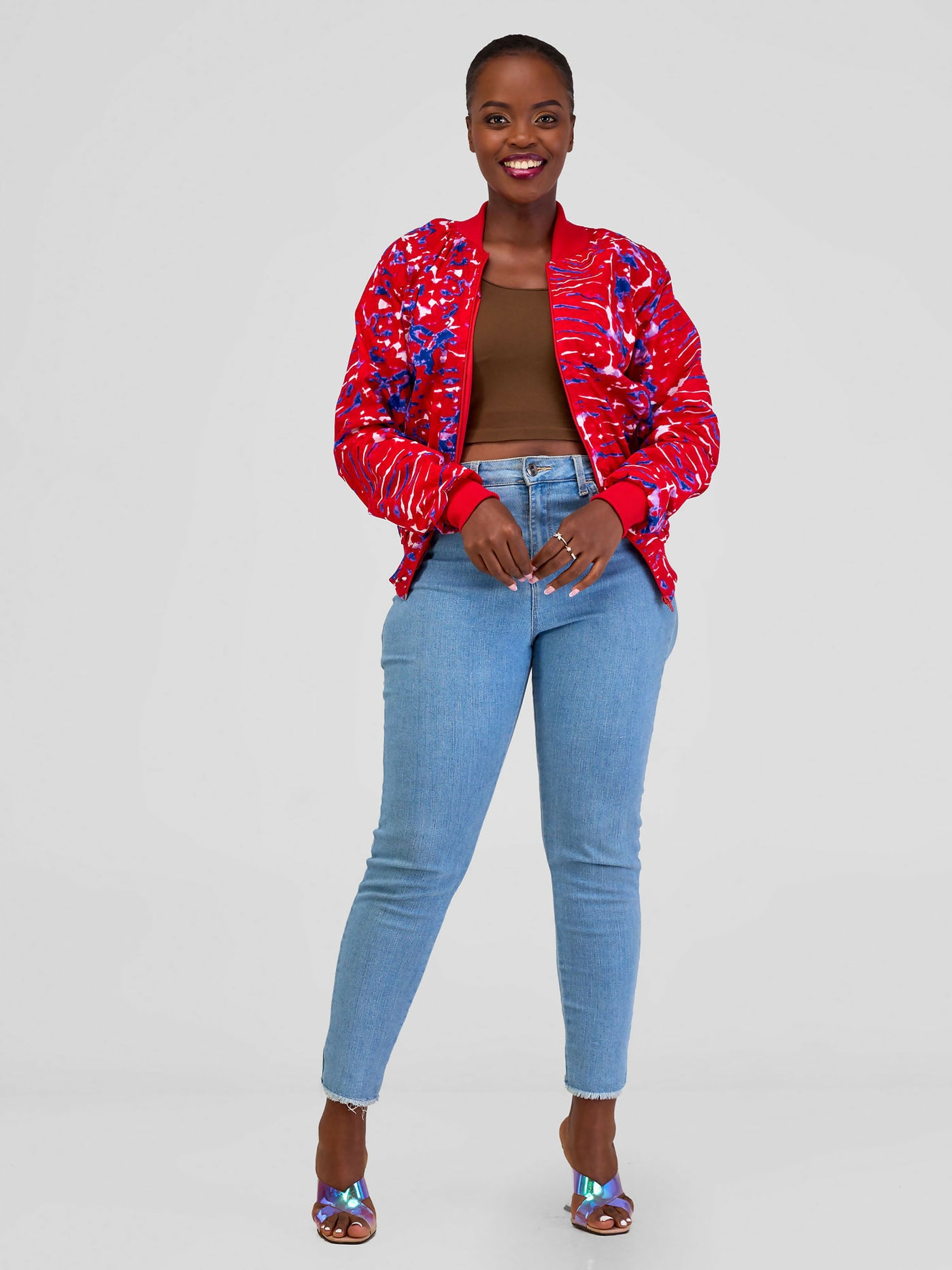Marumara Creations Pendo Bomber Jacket - Red - Shopzetu