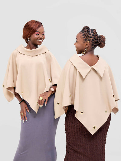 DnD Couture Didi Nova Poncho - Beige - Shopzetu