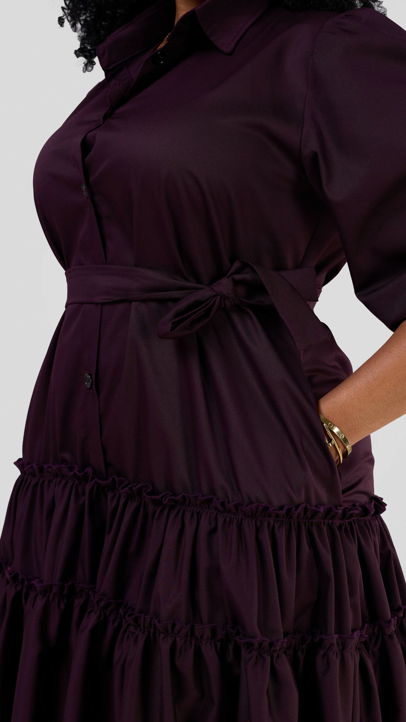 Lizola Bangda Shift Dress - Dark purple