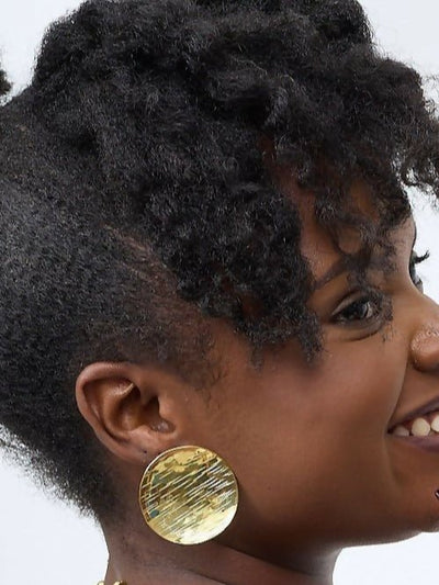 Purely Brass Mali Earring - Brass - Shopzetu