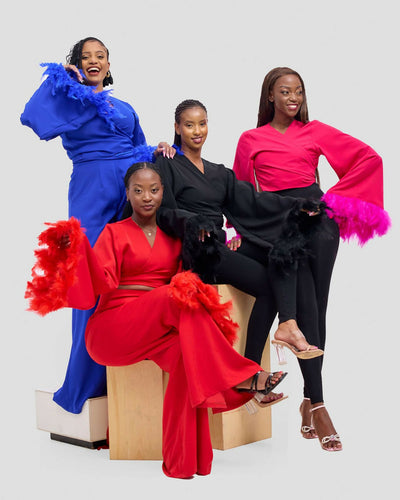 Merli Africa Zaz Pants Only - Blue - Shopzetu