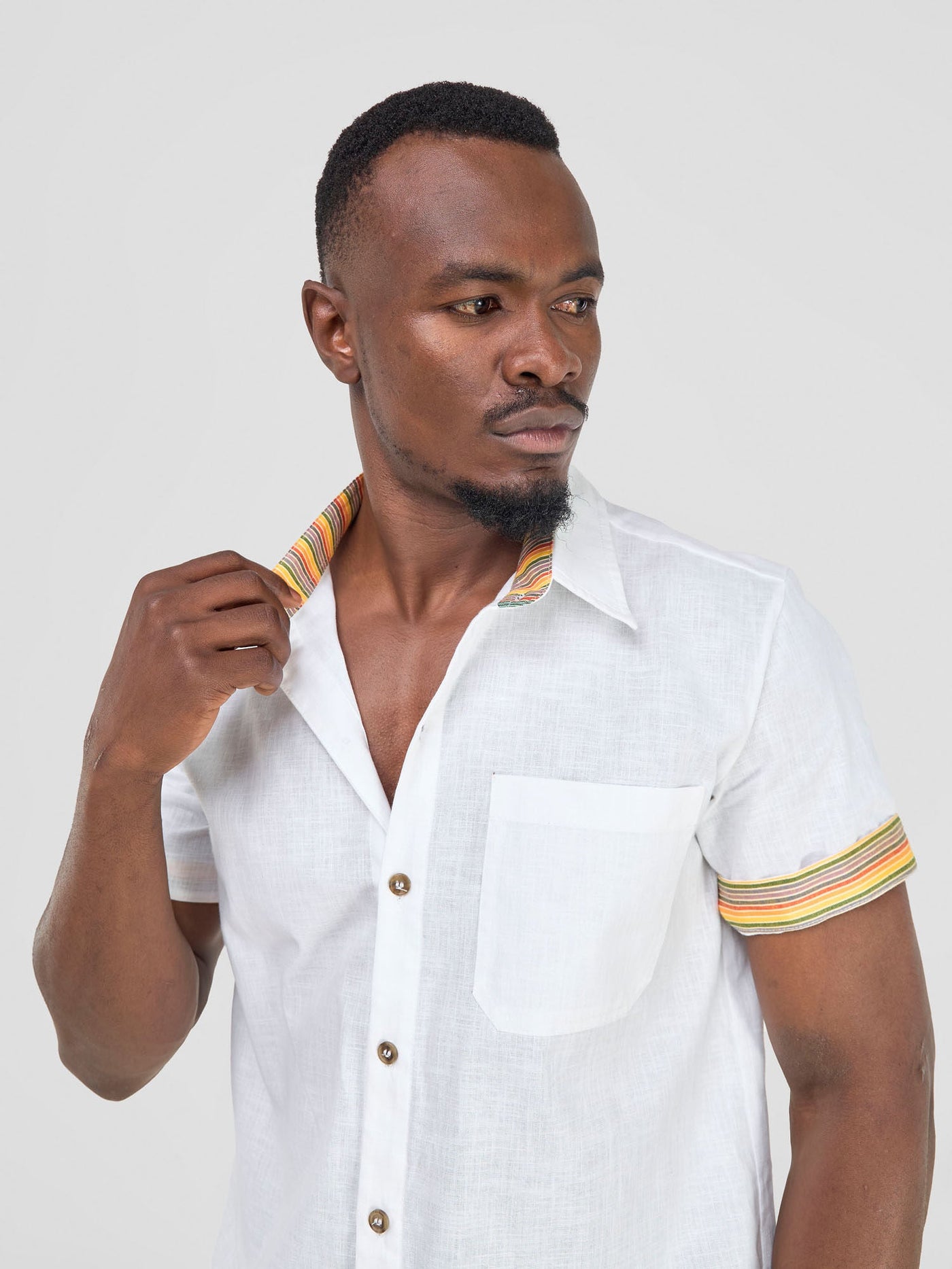 Safari by Vivo Savannah Men's Short Sleeve Shirt - White