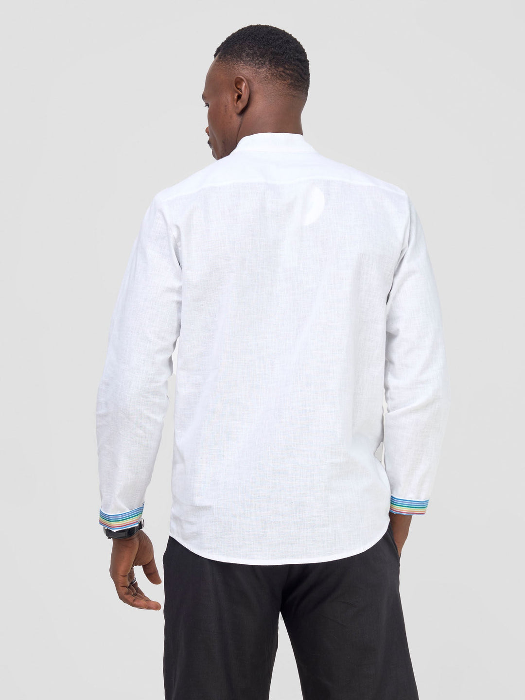 Safari by Vivo Savannah Men's Half Placket  Shirt - White