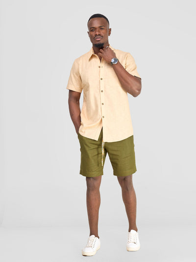 Safari by Vivo Savannah Men's Short Sleeve Shirt - Beige