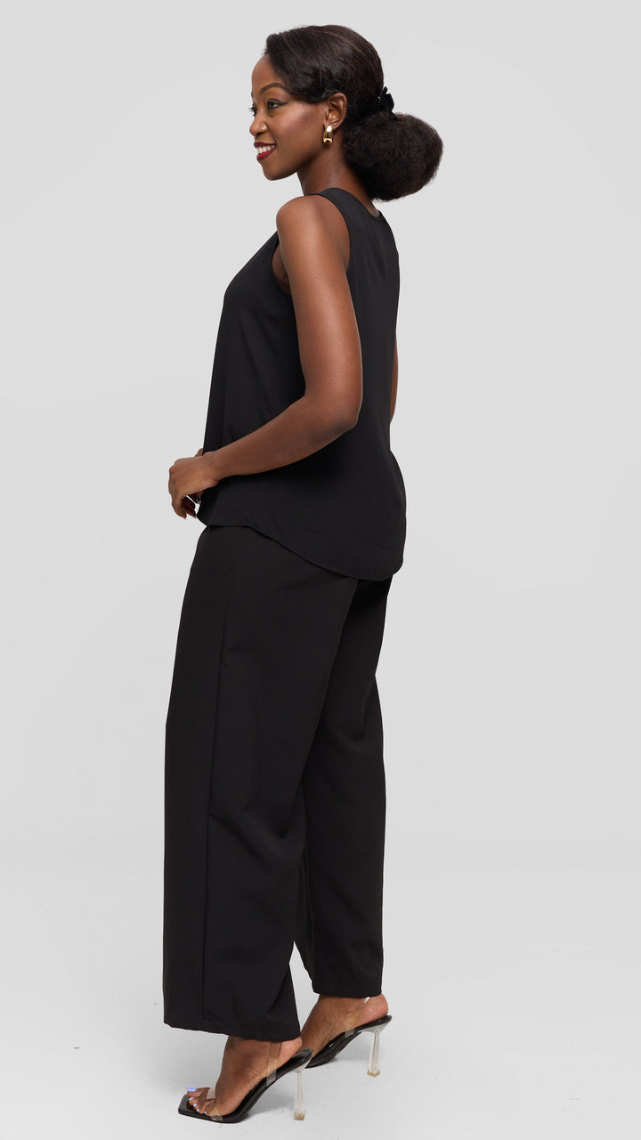 Vivo Sierra Sleeveless Double Layered Top in Chiffon - Hunters