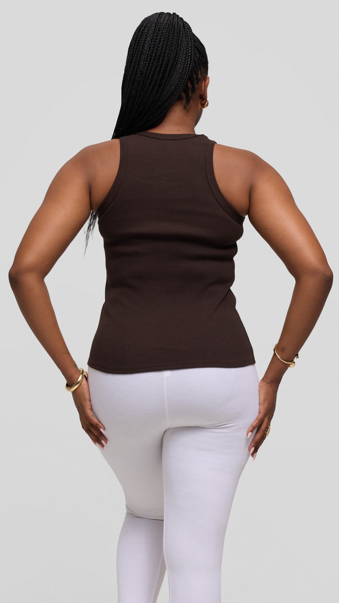 Safari by Vivo Adinkra Top in Rib - Chocolate