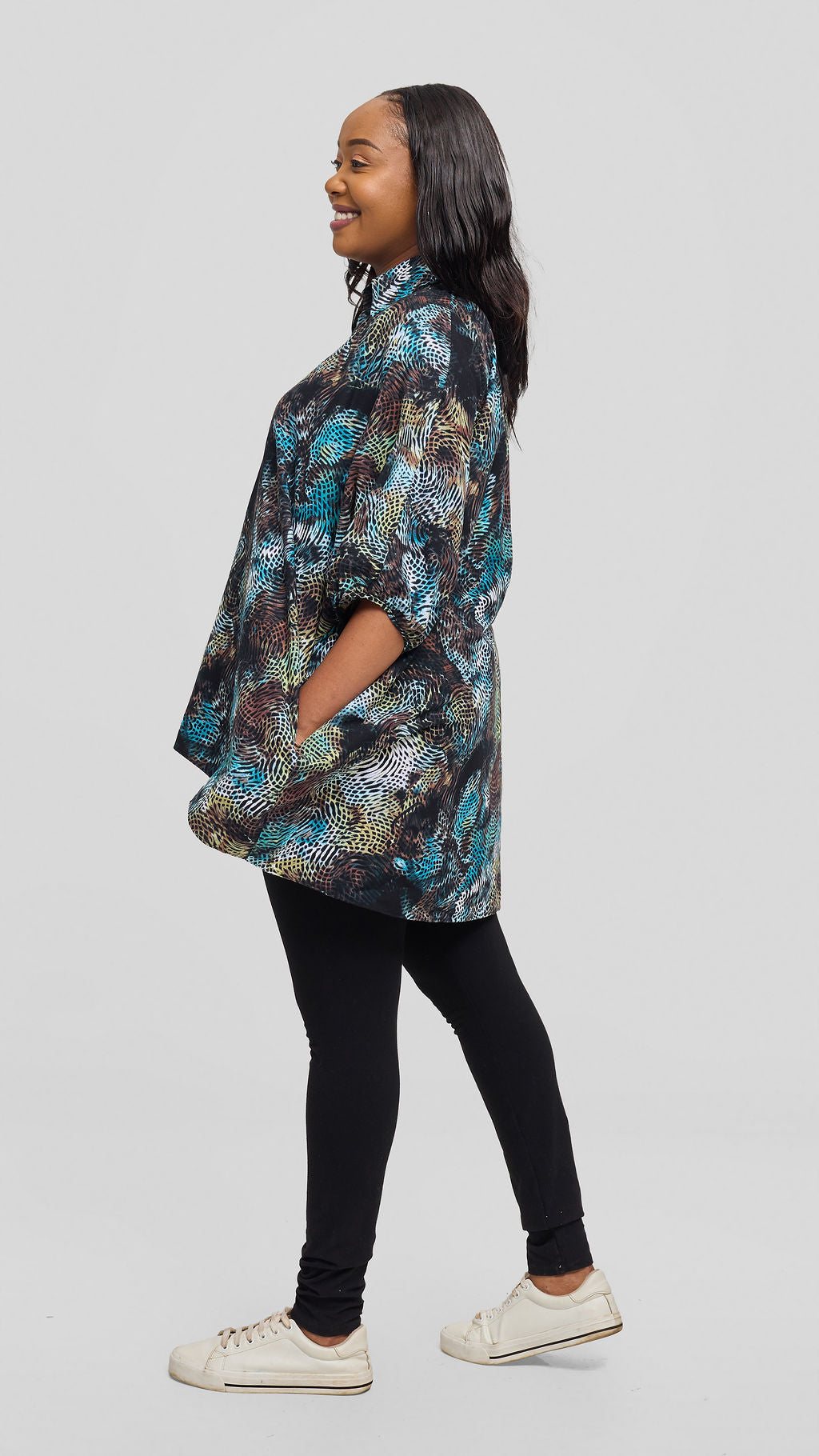 Safari Tafari Highlow Top in Kitenge - Vuti Print