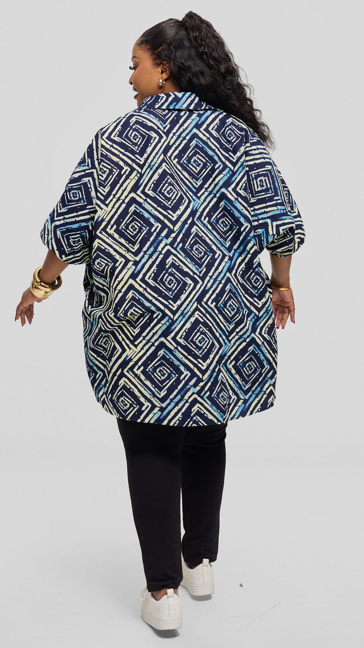 Safari Tafari Highlow Top in Kitenge - Sika Print