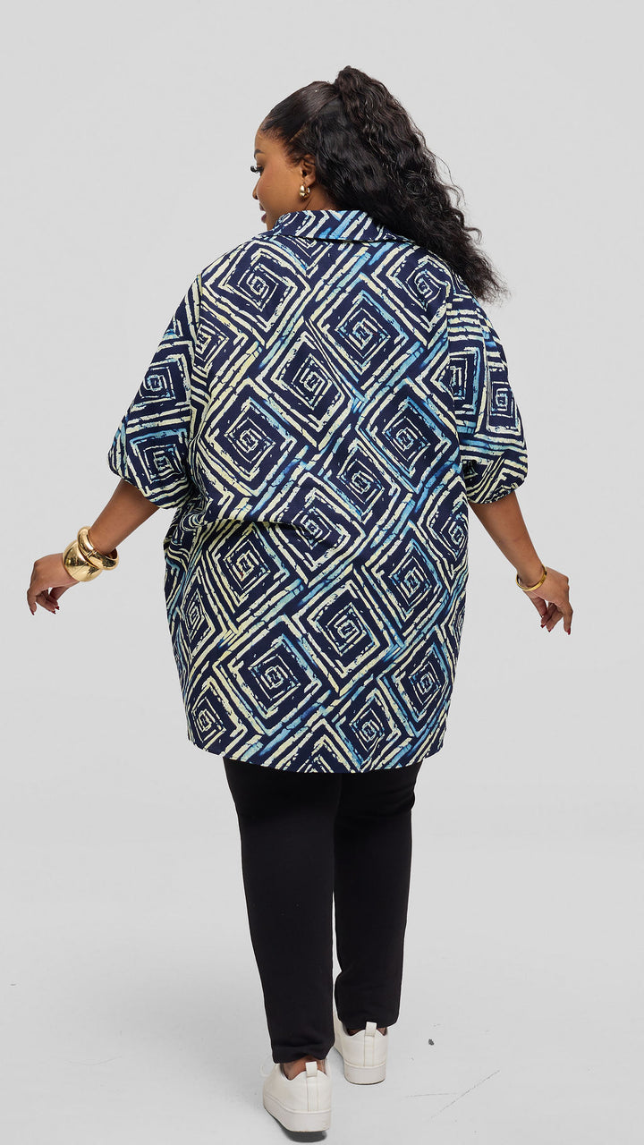 Safari Tafari Highlow Top in Kitenge - Sika Print