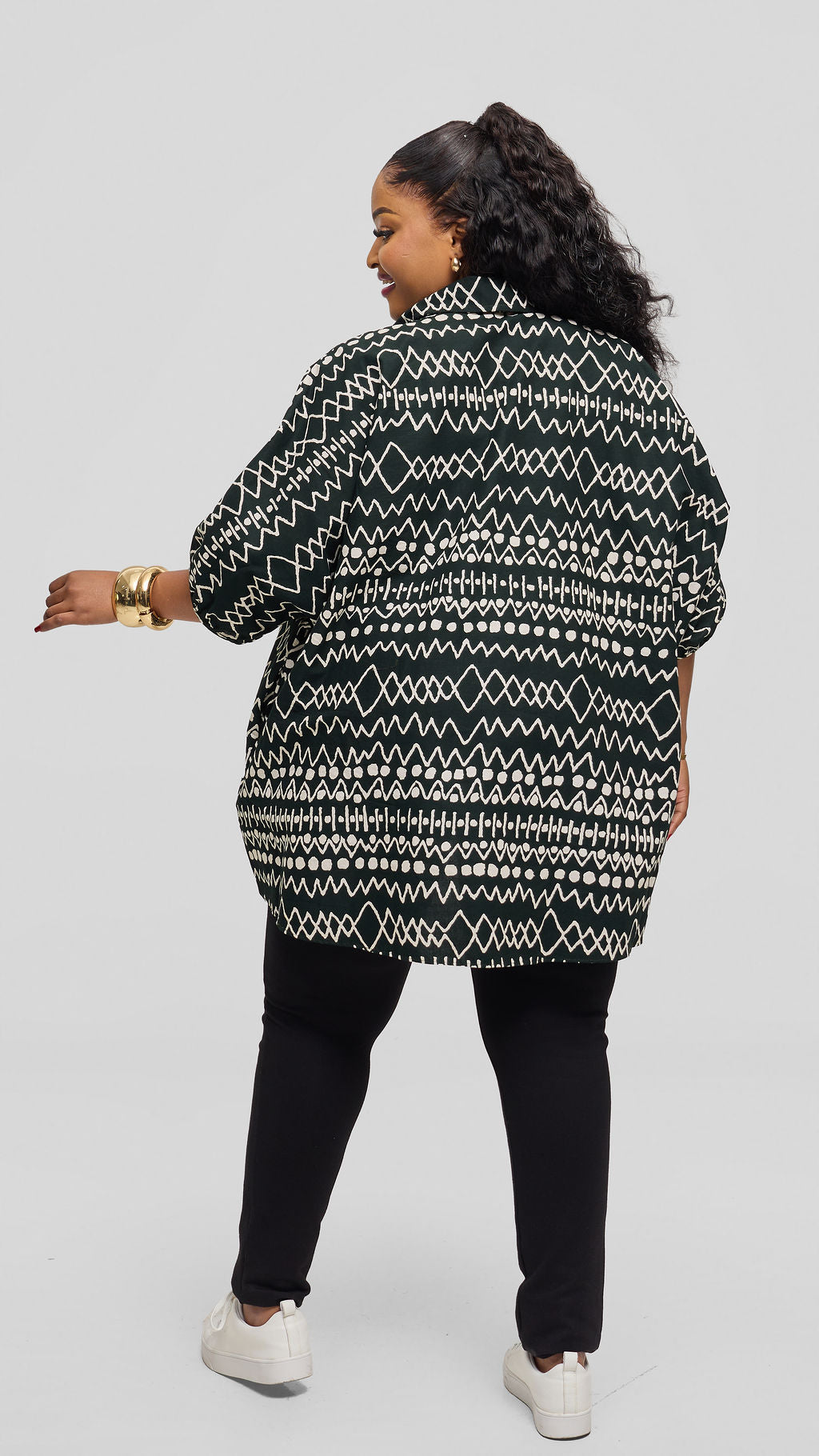 Safari Tafari Highlow Top in Kitenge - Liza Print