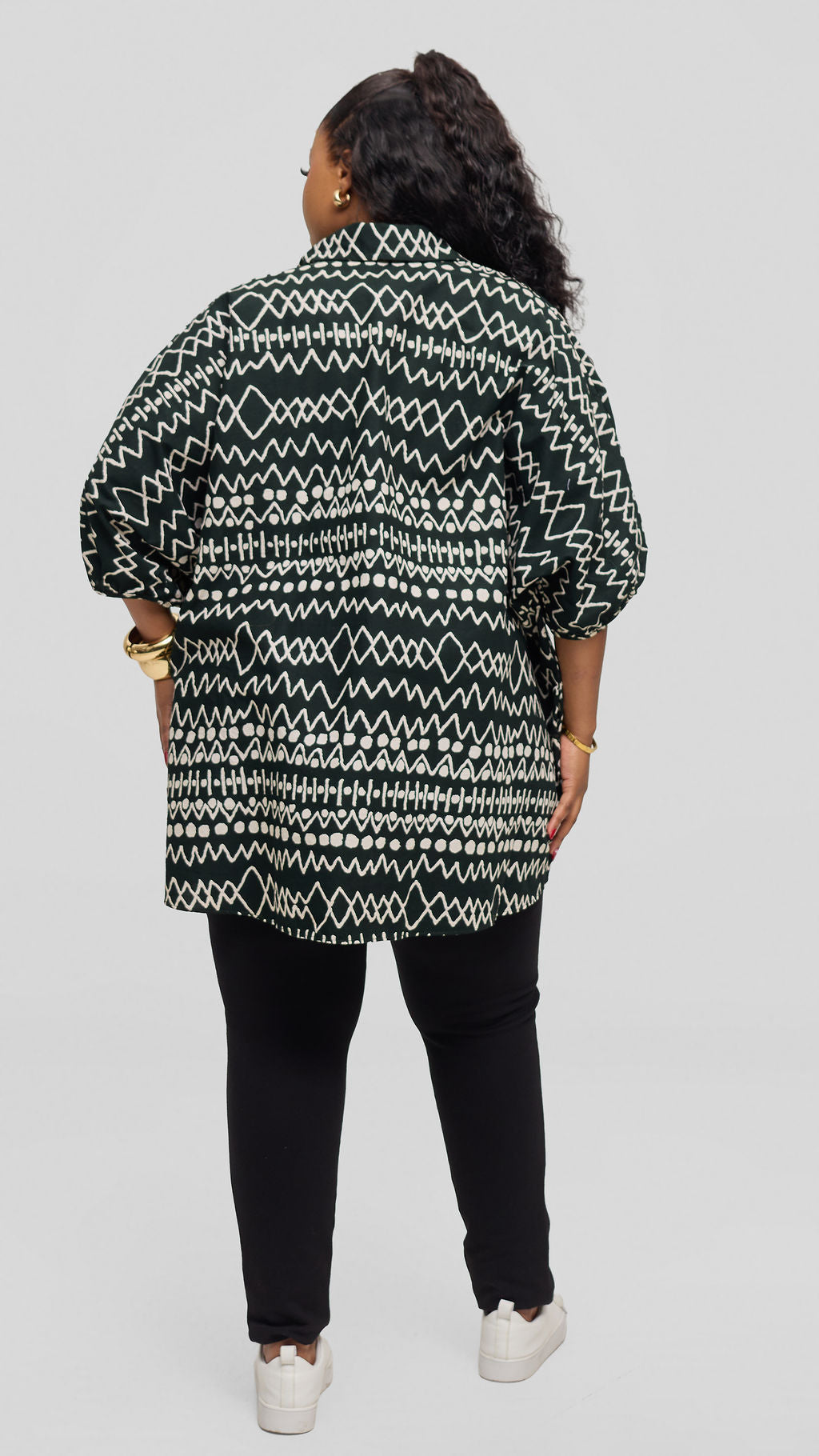Safari Tafari Highlow Top in Kitenge - Liza Print