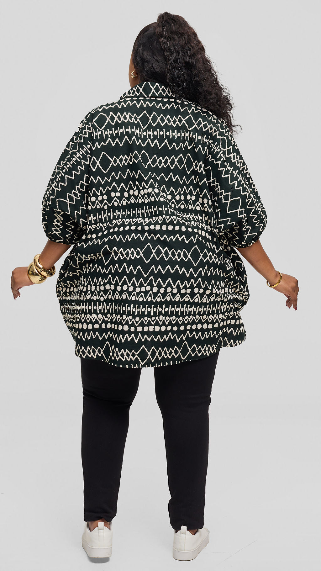 Safari Tafari Highlow Top in Kitenge - Liza Print