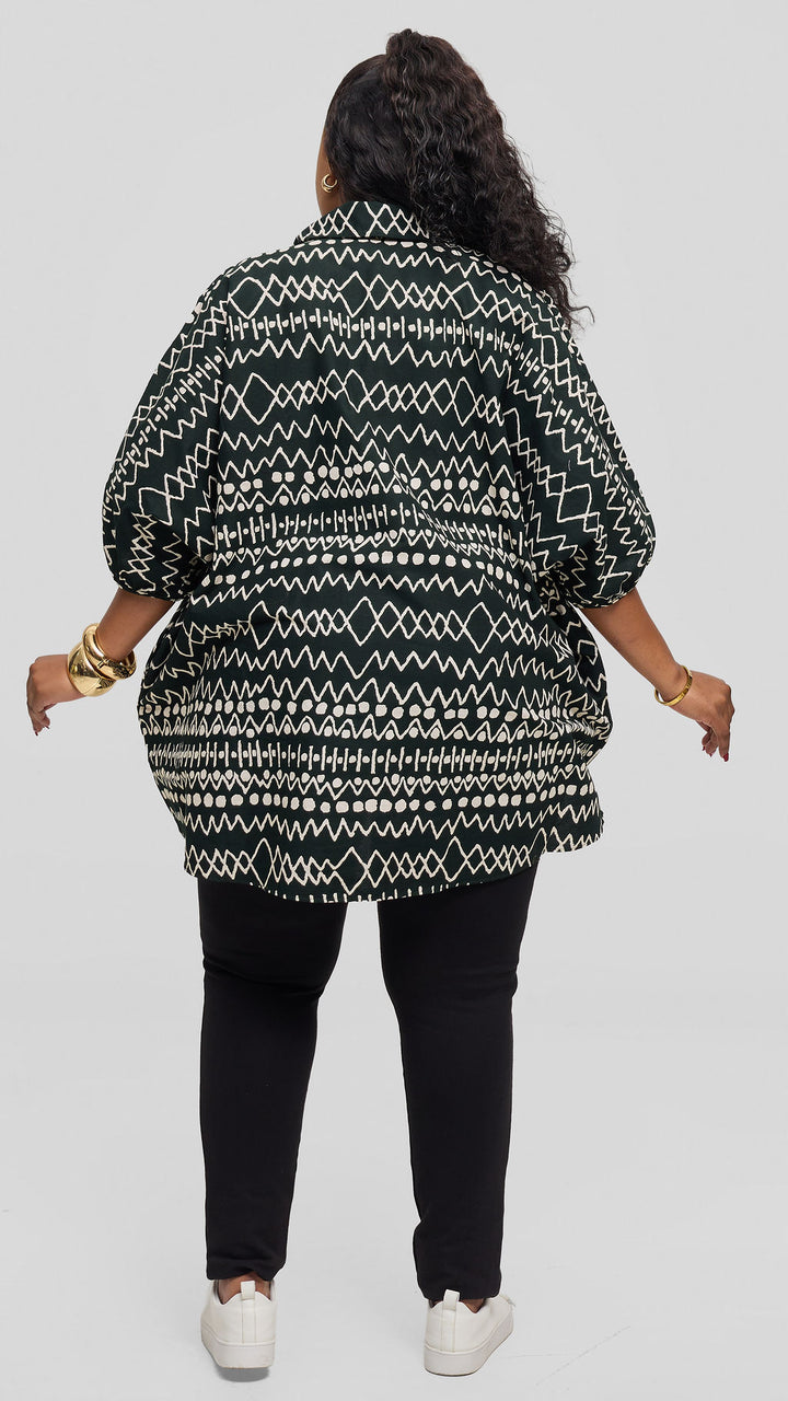 Safari Tafari Highlow Top in Kitenge - Liza Print