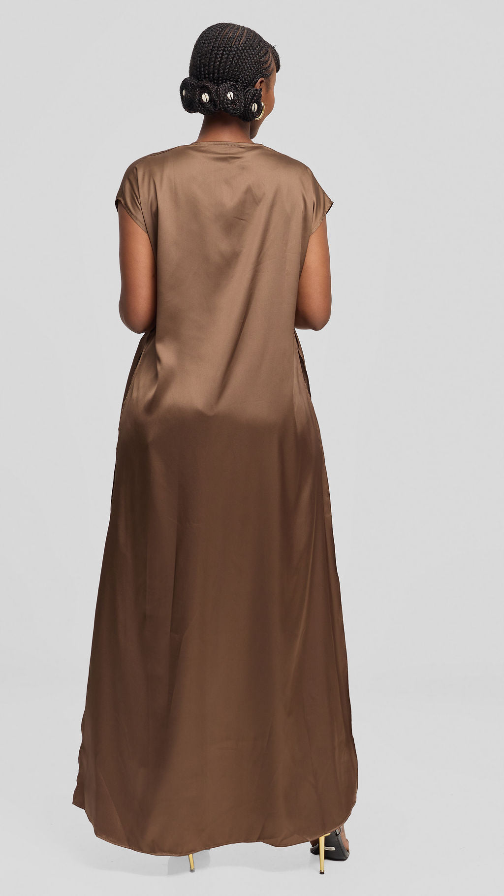 Vivo Chidii Drop Shoulder Kimono - Chocolate Brown