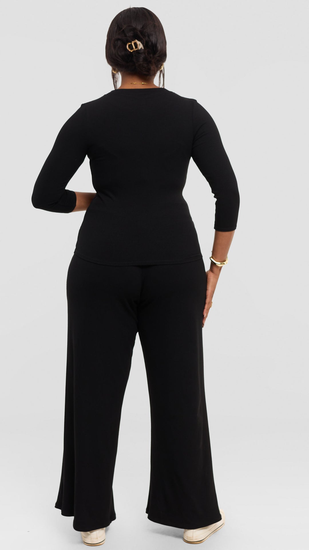 Vivo Lounge Pants in Rib - Black