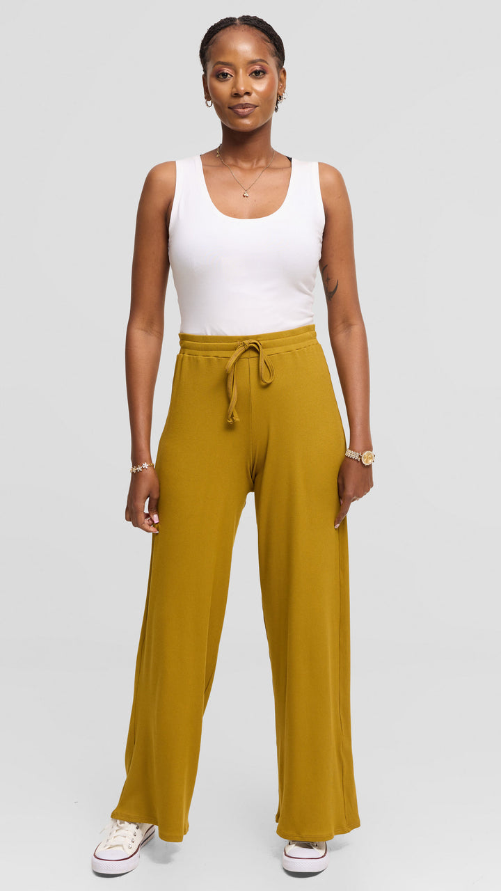 Vivo Lounge Pants in Rib - Olive
