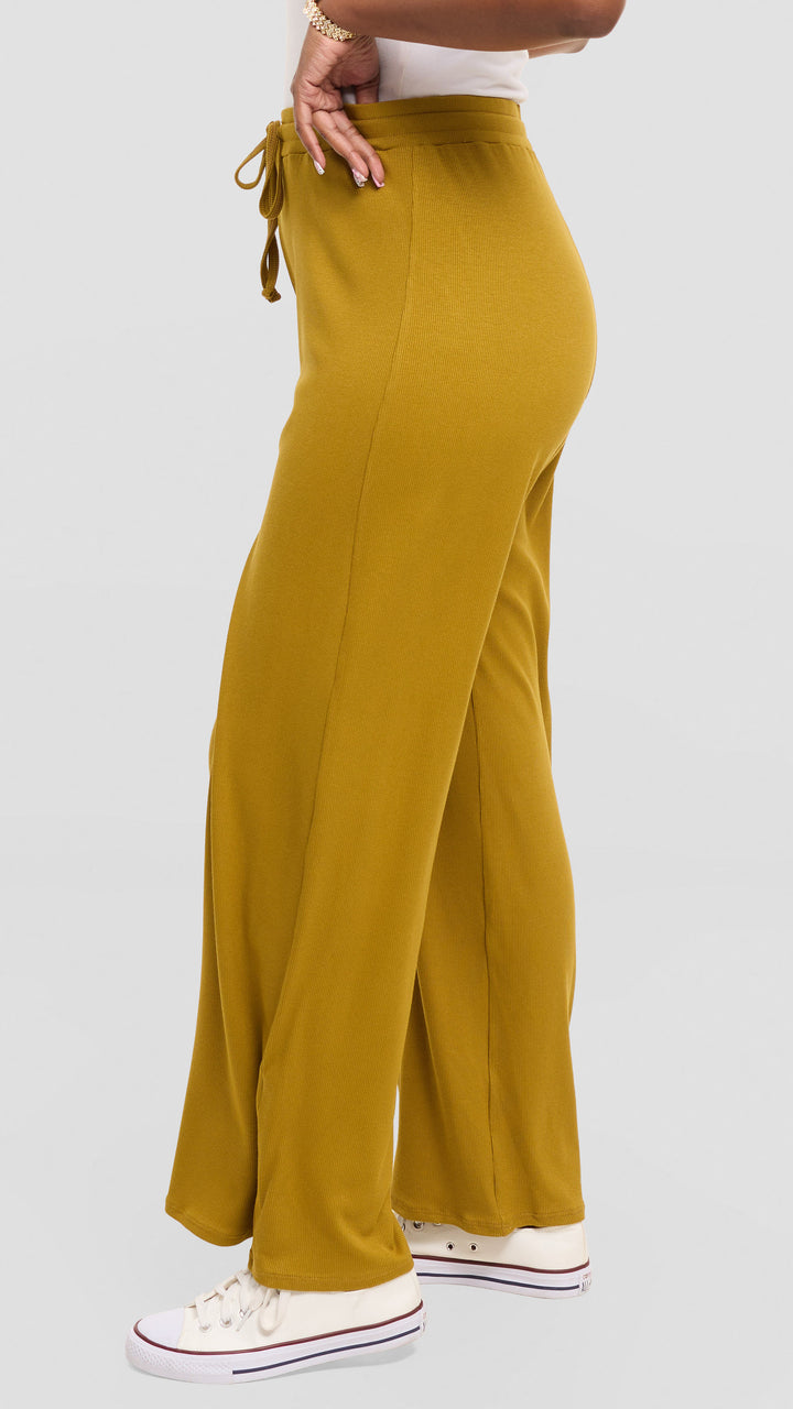 Vivo Lounge Pants in Rib - Olive