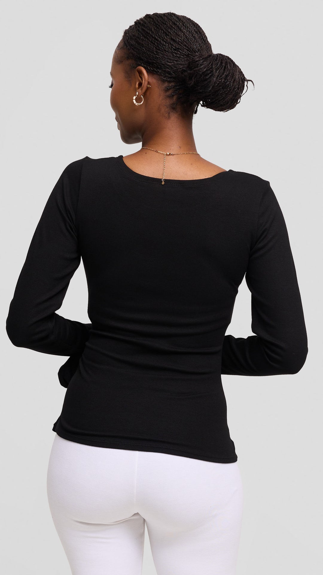 Vivo Tie Top in Jersey - Black