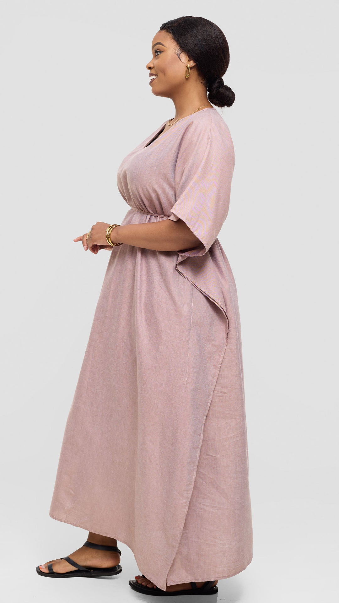 Safari by Vivo Wide Kaftan in Cotton - Multicolour print