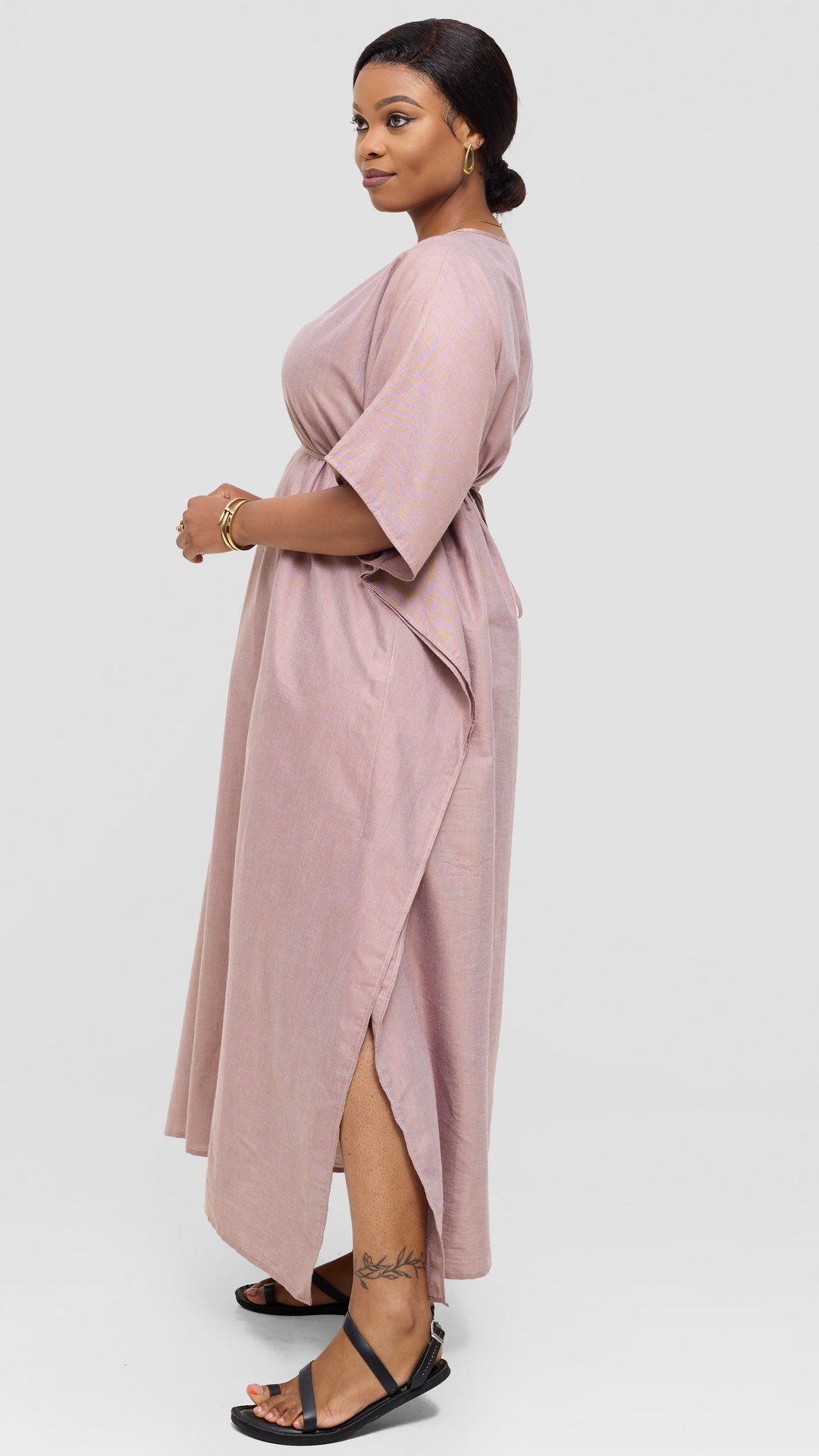 Safari by Vivo Wide Kaftan in Cotton - Multicolour print
