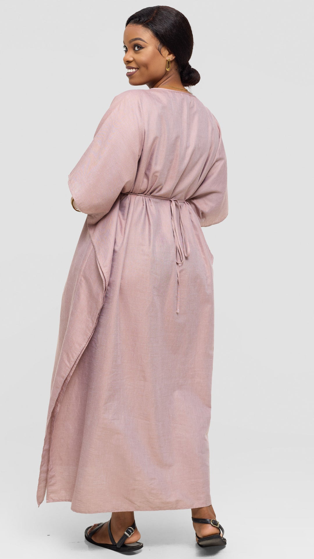 Safari by Vivo Wide Kaftan in Cotton - Multicolour print