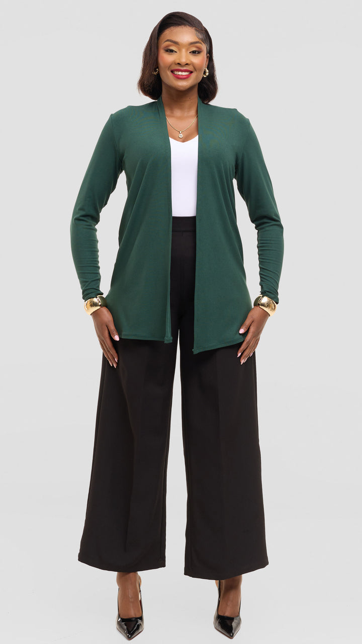 Vivo Basic Leila Short Waterfall in Jersey - Dark Green