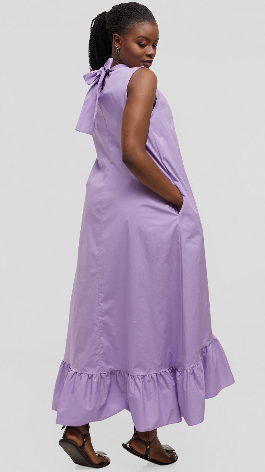 Safari by Vivo Samira Maxi Dress in Cotton - Lilac