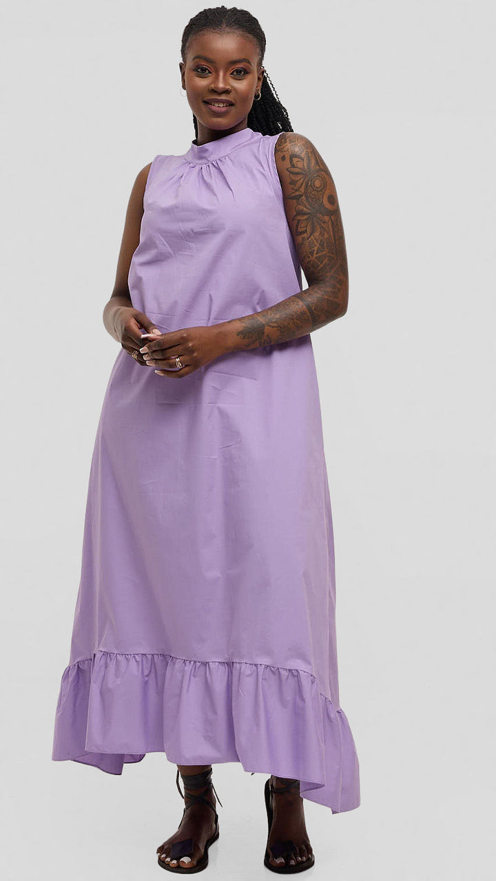 Safari by Vivo Samira Maxi Dress in Cotton - Lilac