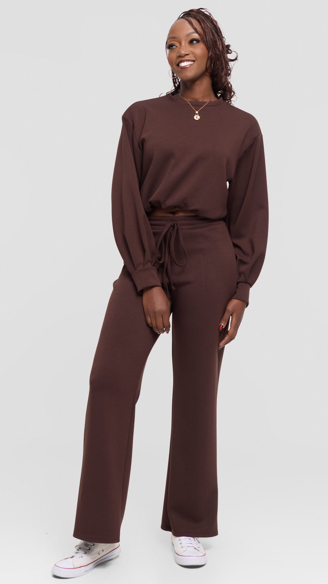 Vivo Sweatshirt in Scuba - Brown