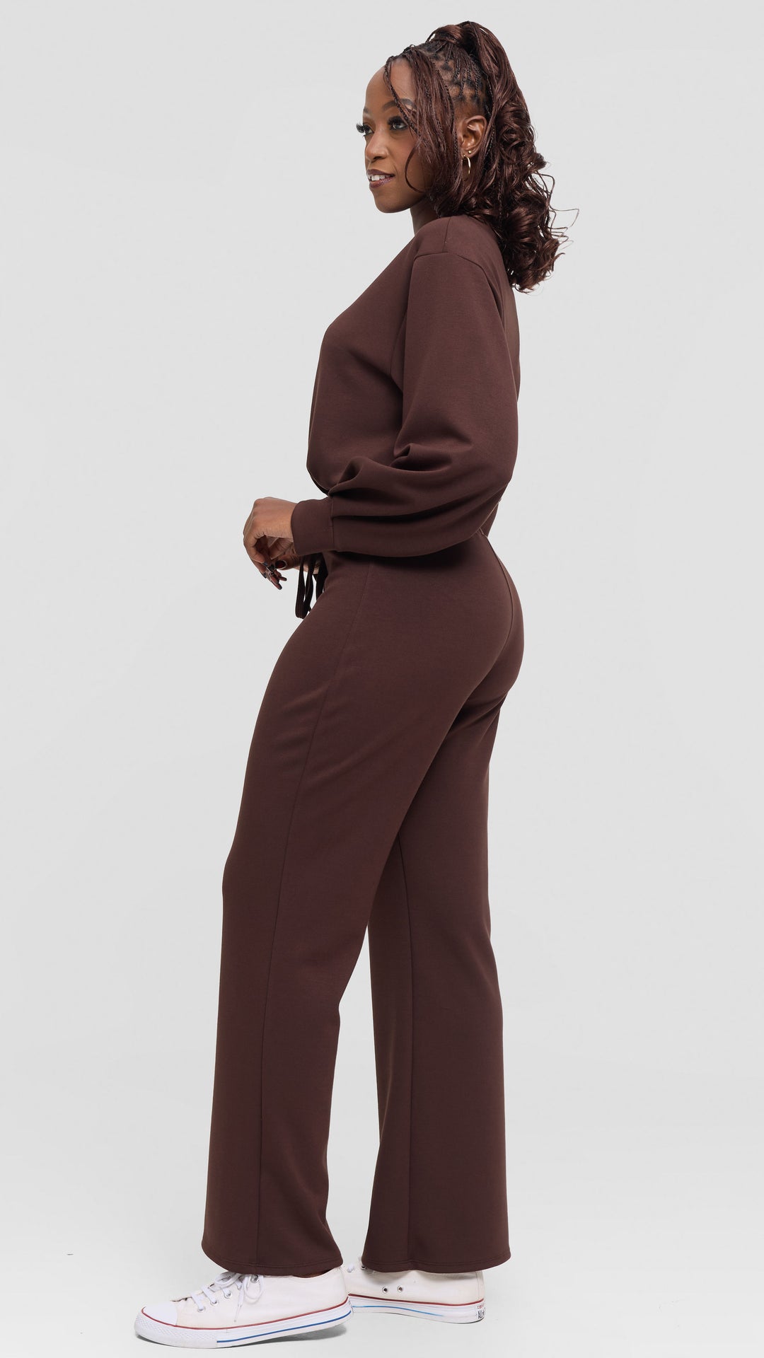 Vivo Sweatshirt in Scuba - Brown