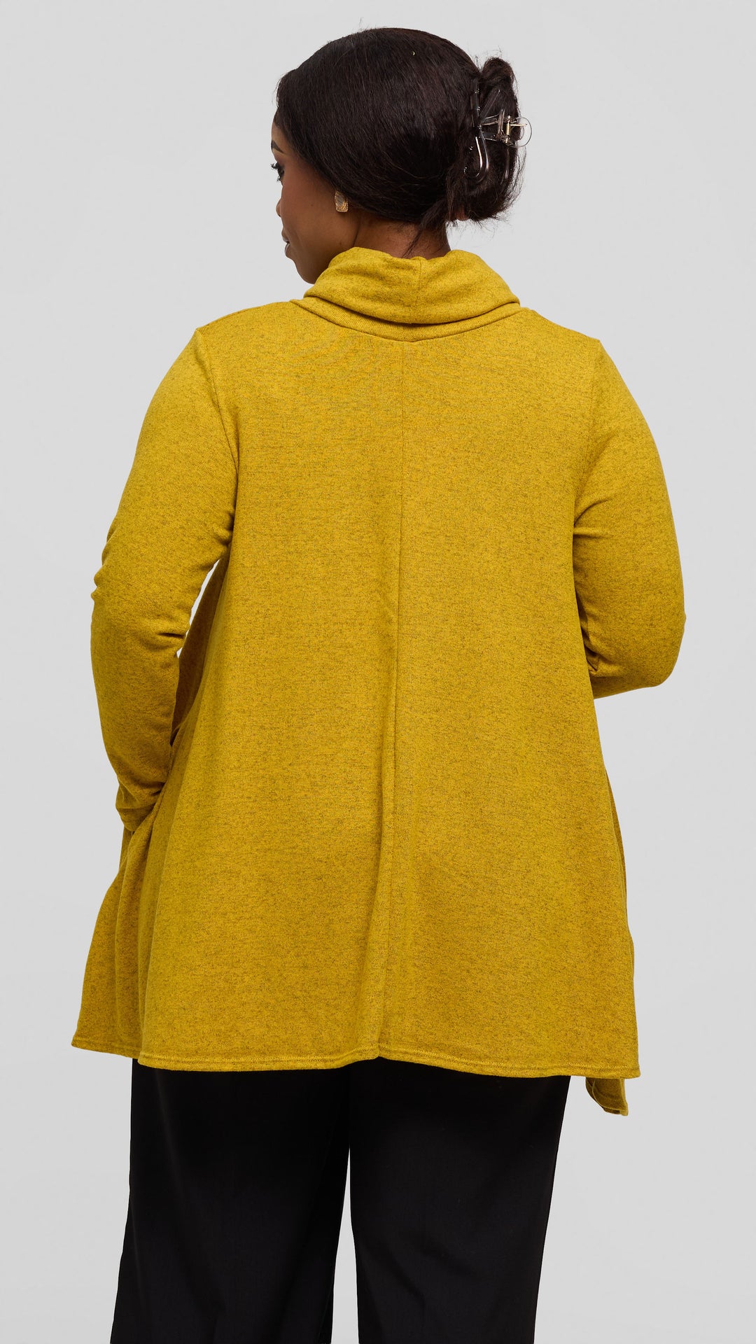 Vivo Basic Imelda Cowl Sweater - Mustard