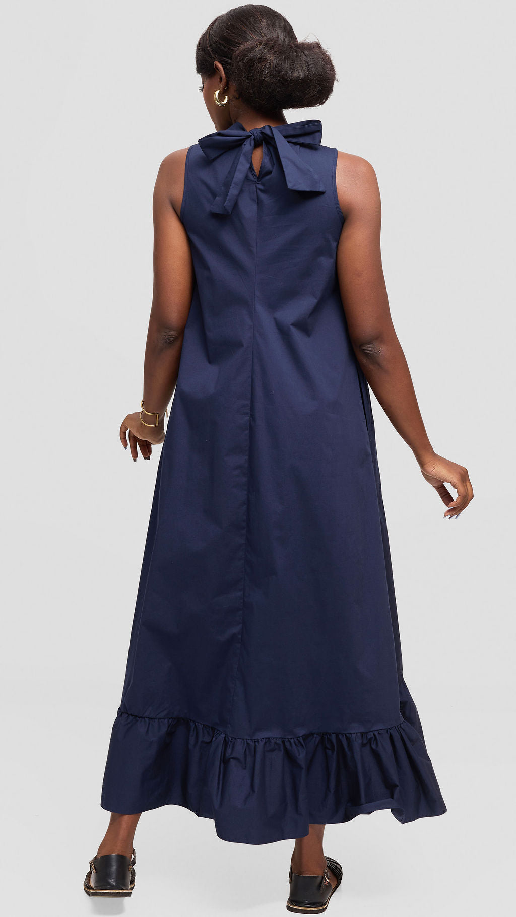 Safari by Vivo Samira Maxi Dress in Cotton - Navy