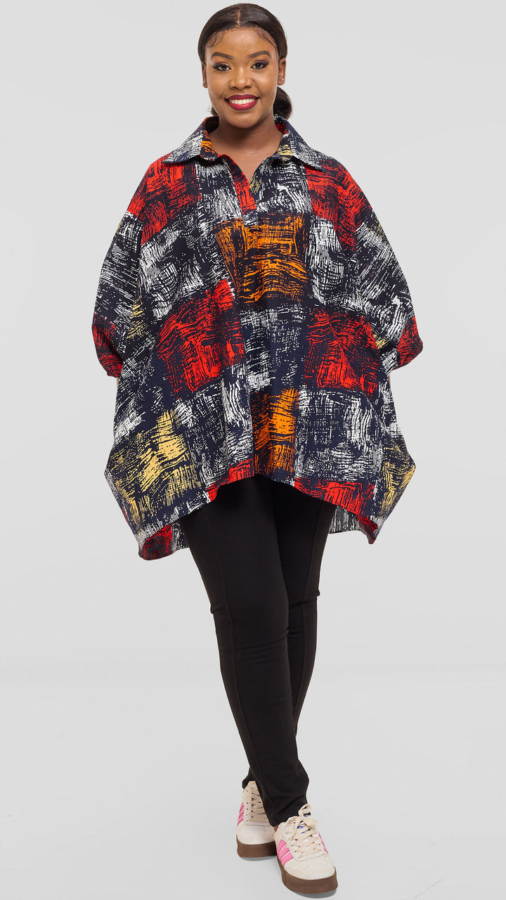 Safari by Vivo Tafari Highlow Top in Kitenge - Lazo Print