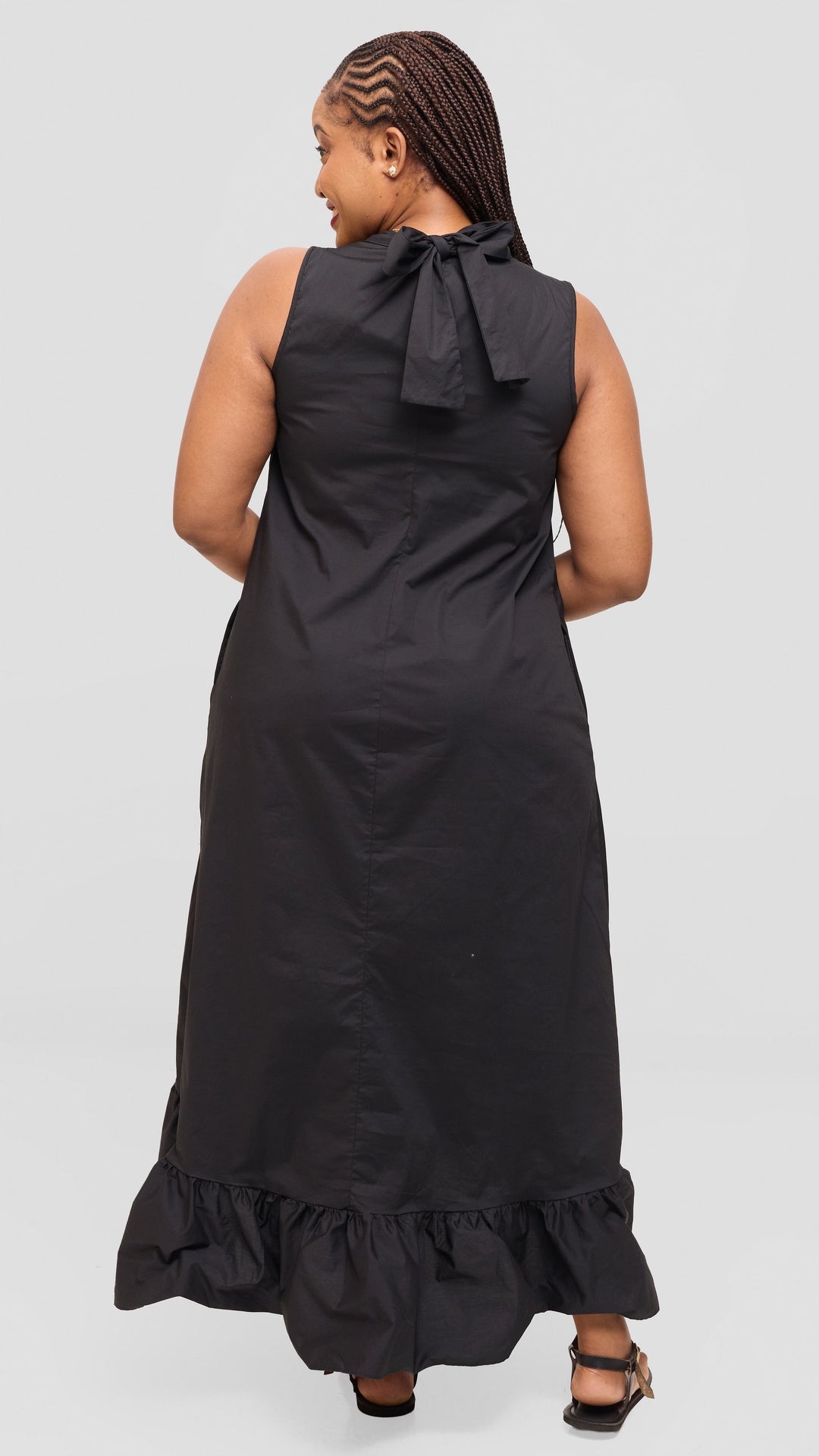 Safari by Vivo Samira Maxi Dress in Cotton - Black