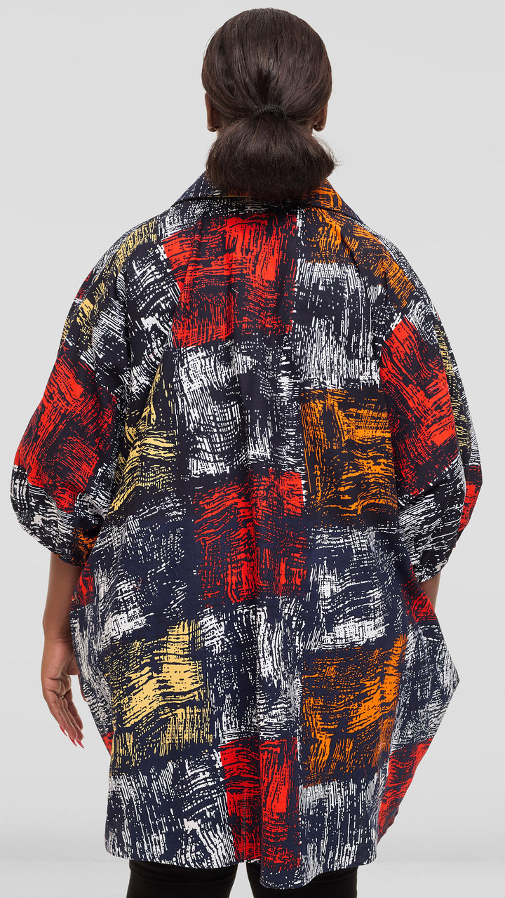 Safari by Vivo Tafari Highlow Top in Kitenge - Lazo Print