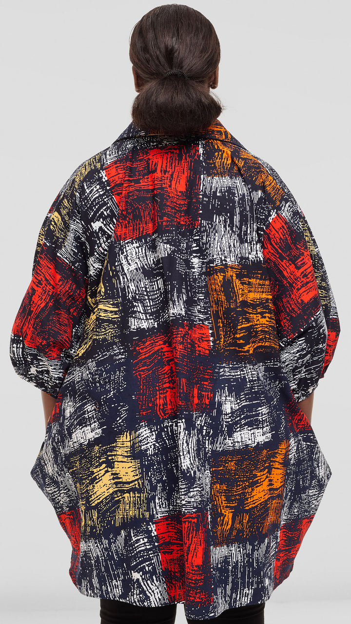 Safari by Vivo Tafari Highlow Top in Kitenge - Lazo Print