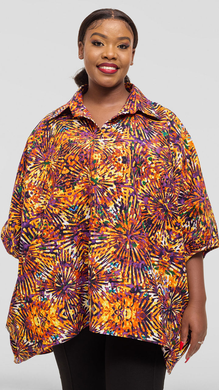 Safari by Vivo Tafari Highlow Top in Kitenge - Feli Print