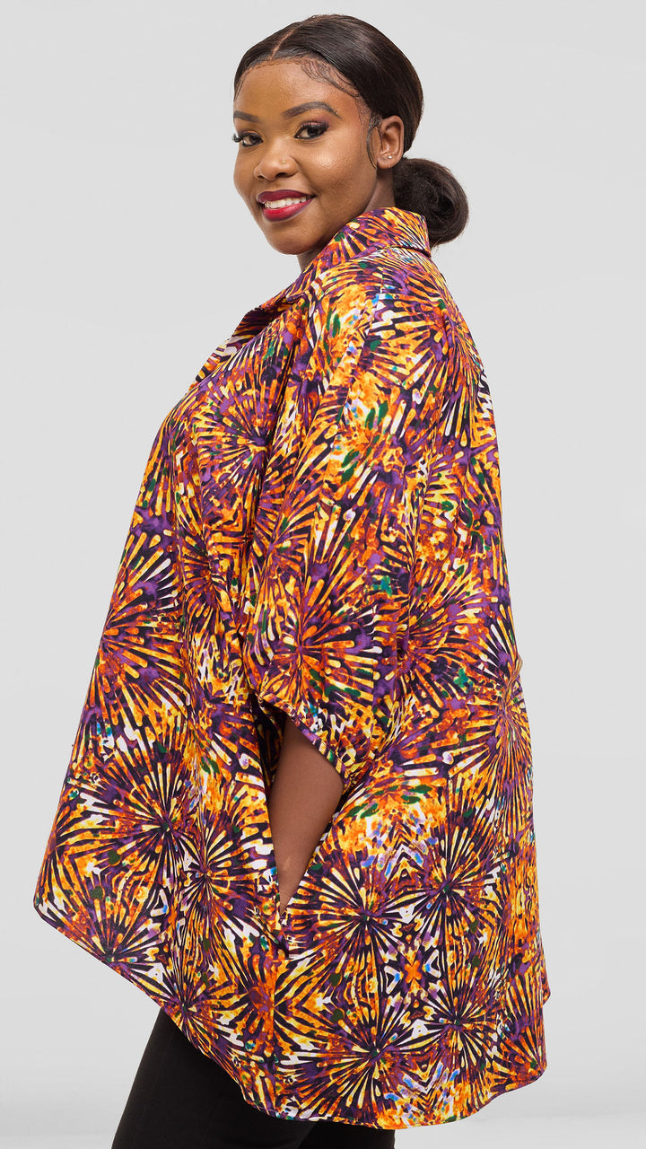 Safari by Vivo Tafari Highlow Top in Kitenge - Feli Print
