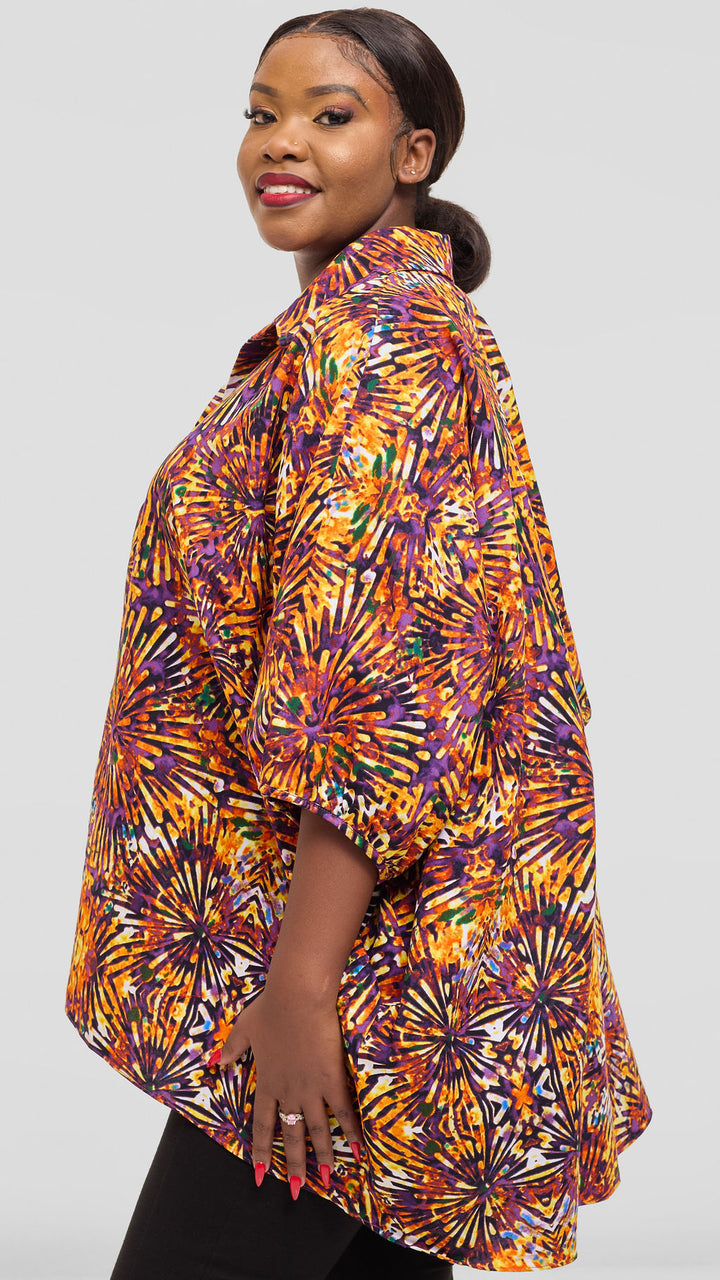 Safari by Vivo Tafari Highlow Top in Kitenge - Feli Print
