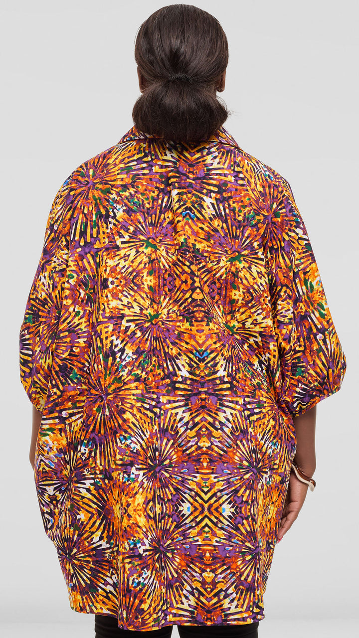 Safari by Vivo Tafari Highlow Top in Kitenge - Feli Print