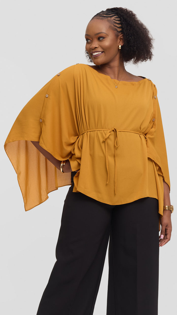 Vivo Multiway Cover Up in Chiffon - Mustard