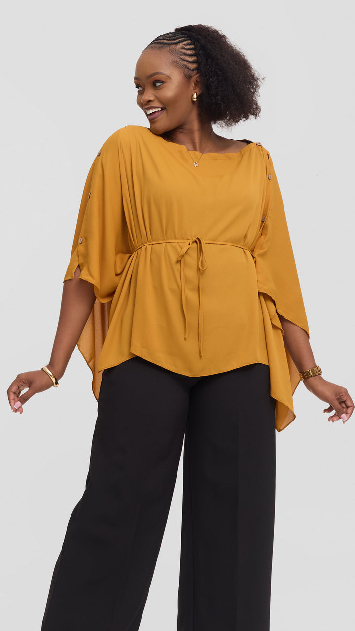 Vivo Multiway Cover Up in Chiffon - Mustard