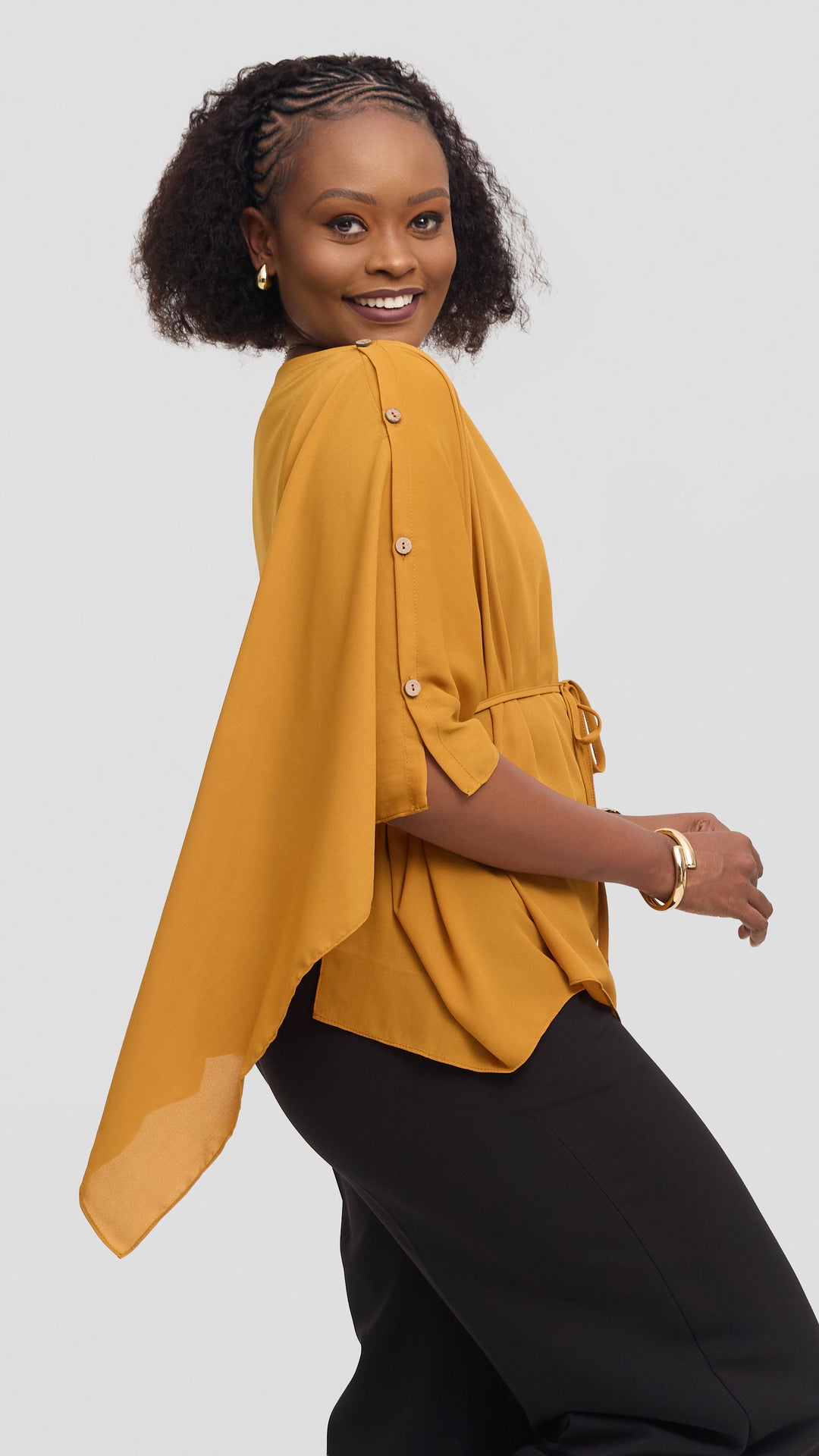 Vivo Multiway Cover Up in Chiffon - Mustard